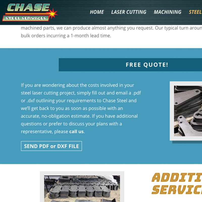 Website Design / Development - Chase Steel Services