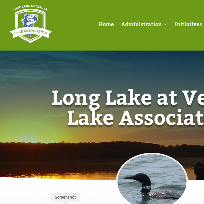 Website Design / Development - Long Lake at Vergas Lake Association