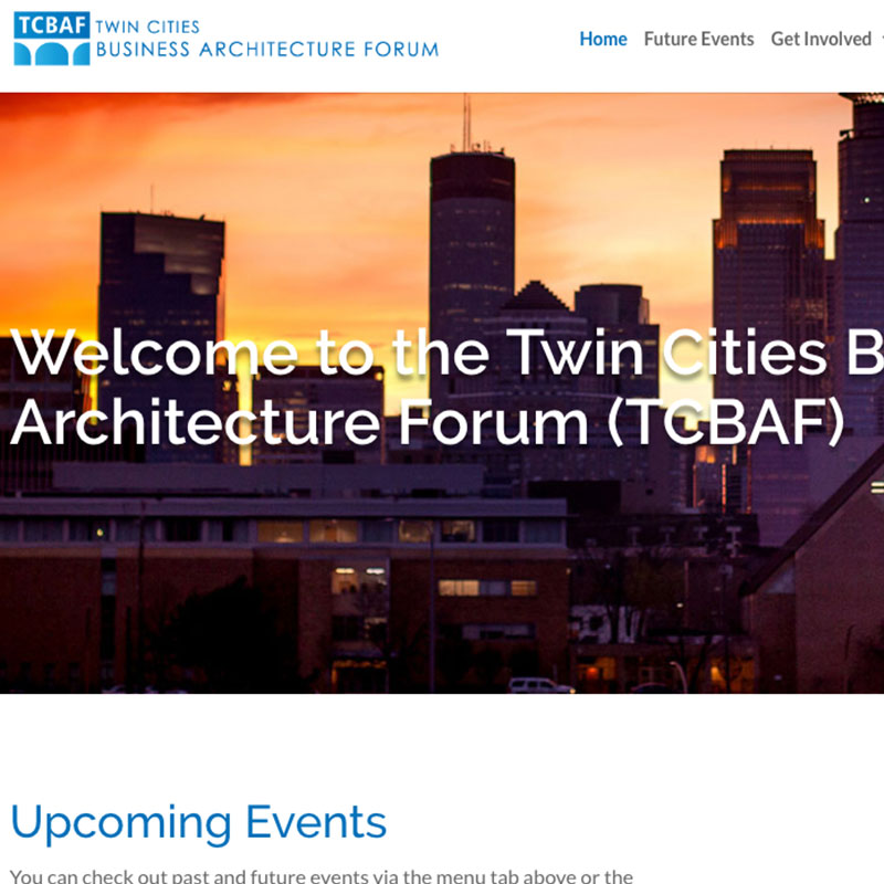 Website Design / Development - Twin Cities Business Architecture Forum (TCBAF)
